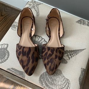 A New Day Leopard Pointy Slides